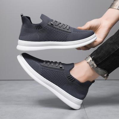 Board Shoes Men's Summer New Breathable Fashion Simple Men's Shoes Flying Woven Low-top Comfortable Lace-up Casual Shoes
