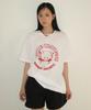 RONRON Ribbon Chatonne Over Fit T Shirt White