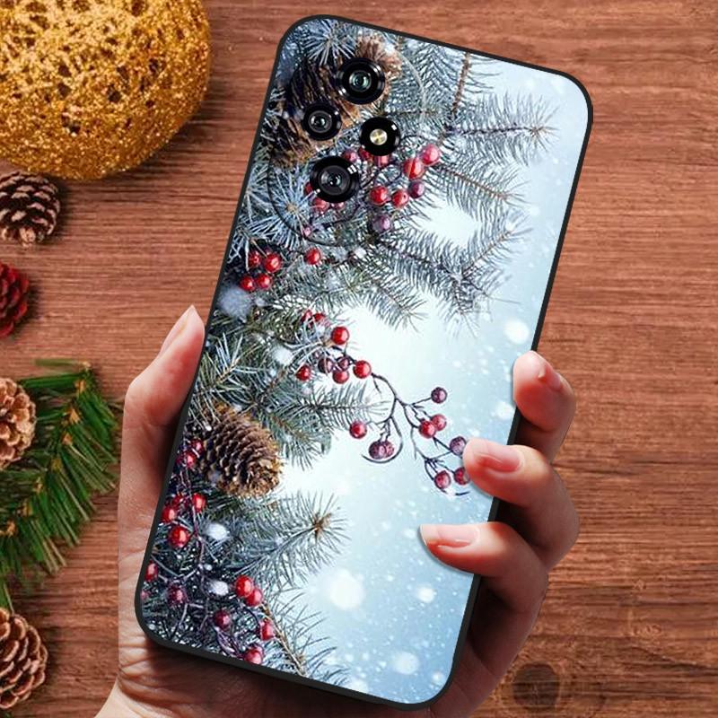 Christmas Silicone Soft Case for Honor 200 Pro 200 Lite 5G 90 Smart X5B Plus Cover Bumper for Honor X6B X6A Cute Bumper Funda
