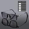 +100~+400 1 Pair Vintage Reading Glasses Dual-Use Presbyopic Lenses with Resin Material Metal Frame Protective Flower Design