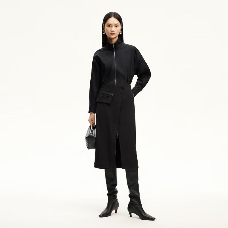 

VEROMODA Shirt-Style Patchwork Little Black Dress M