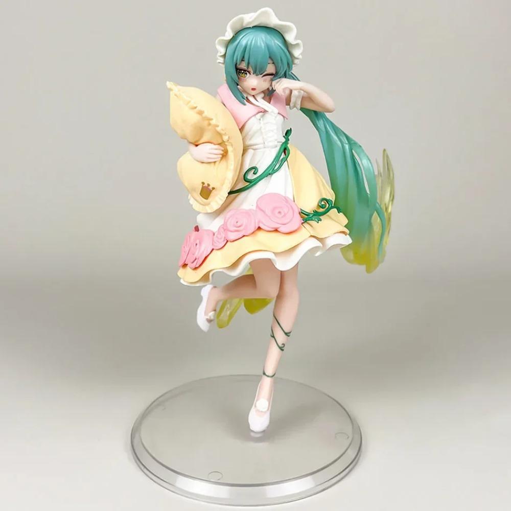 Anime Hatsune Miku X Cinnamoroll Figure Fairy Mirror Sleeping Beauty Figures Car Ornaments PVC Model Toy Birthday Gifts In Stock