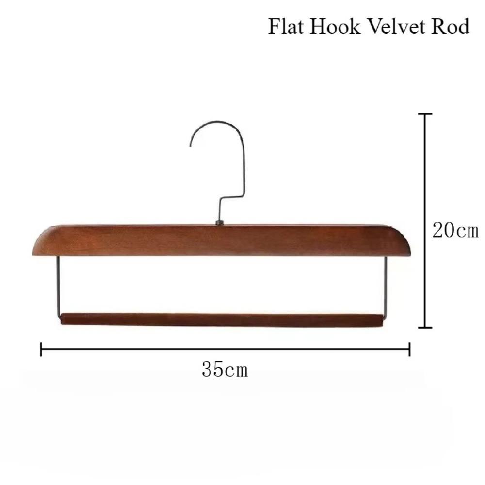Premium Pants Hanger Wooden Storage Rack Portable Velvet Coat Hanger  Clothing Store Home Use