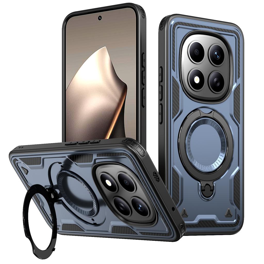 Armor Shockproof Case For Xiaomi Poco M8 Pro Redmi Note 15Pro 4G Plus 5G 360° Rotating Magnetic Stand TPU Plastic Phone Cover