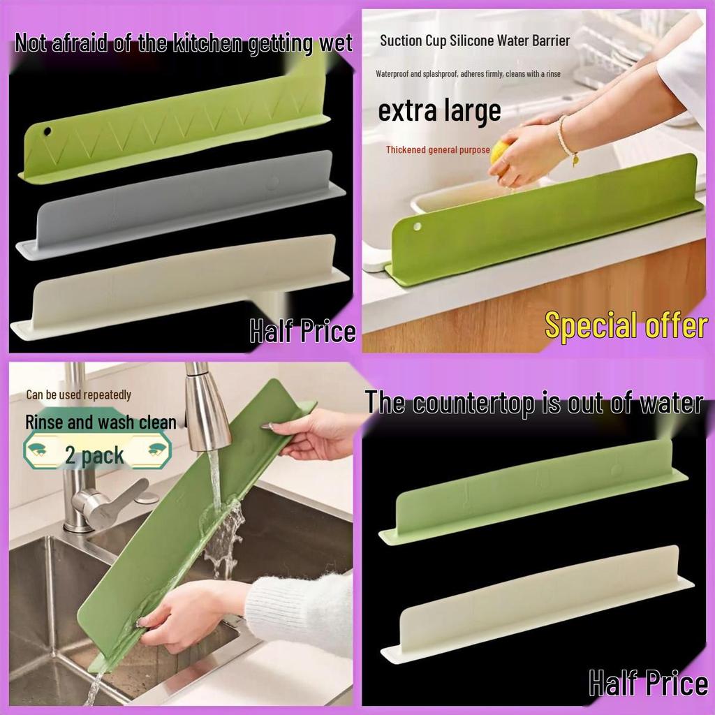 Silicone Splash Guard for Kitchen Sink and Countertop