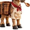 Vintage Retro Keepsake Little Chef Donkey Figurine, Rustic Kitchen Animal Statue, Farmhouse Resin Sculpture Meaningful Housewarming Gift with