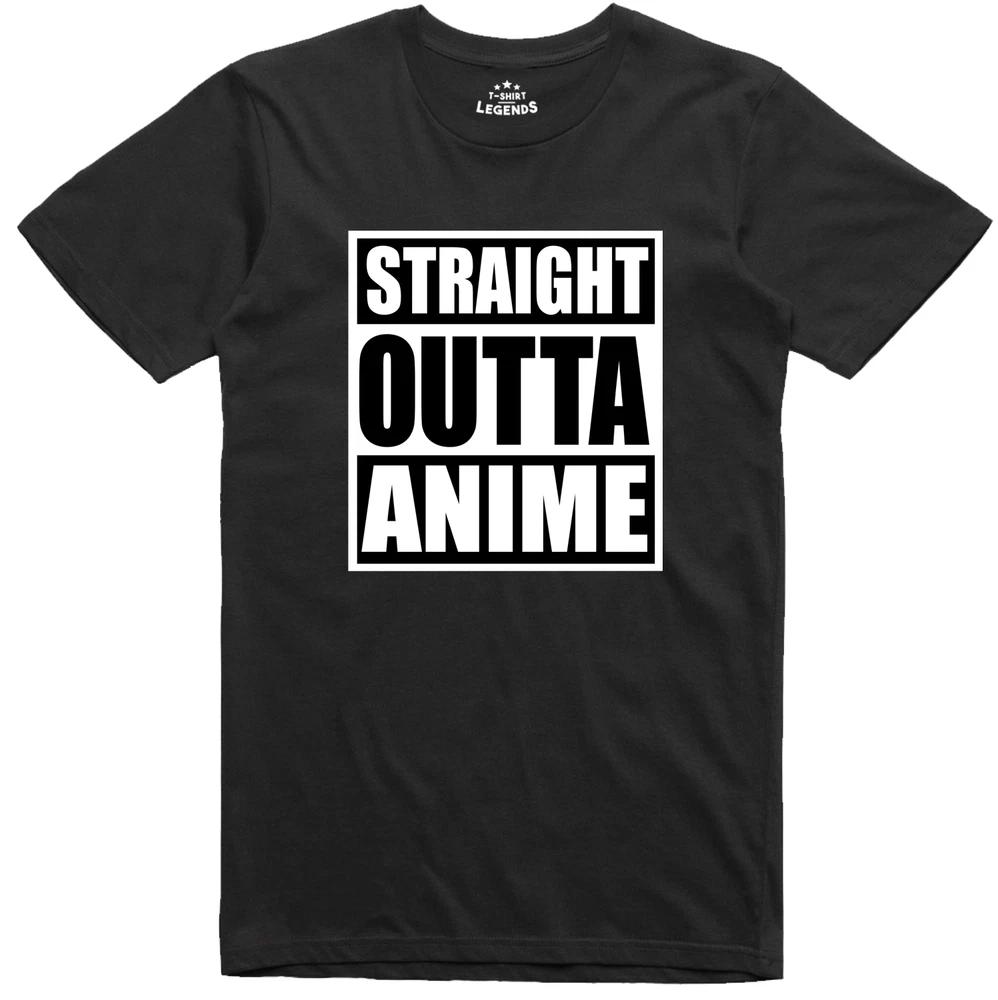 Straight Outta Anime T Shirt Funny Japanese Parody Style Regular Fit Gildan Tee S