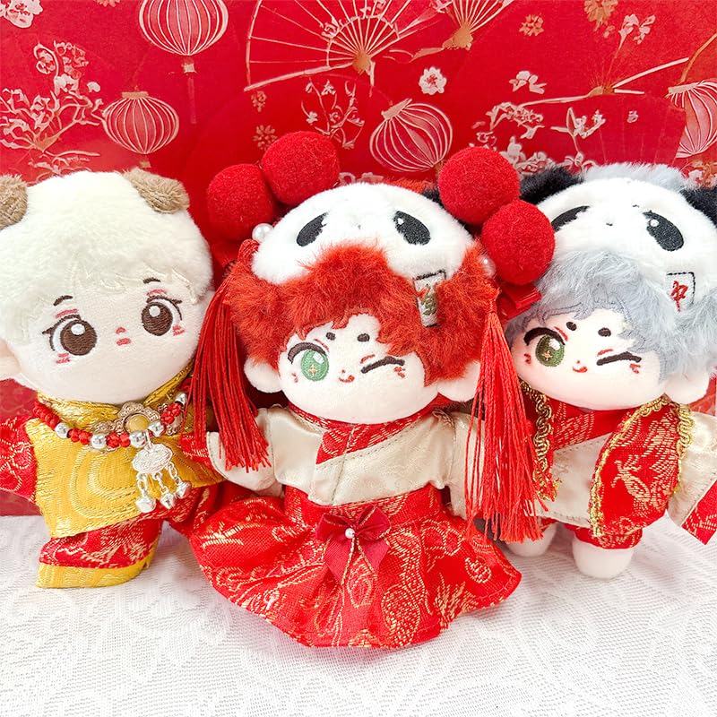 [Plushie Clothes] Chinese Clothes for Plush Toys (10-15cm), Yellow, G.triger, for Oshi-Nui (Plushie) Stuffing, Nuikatsu [Product]