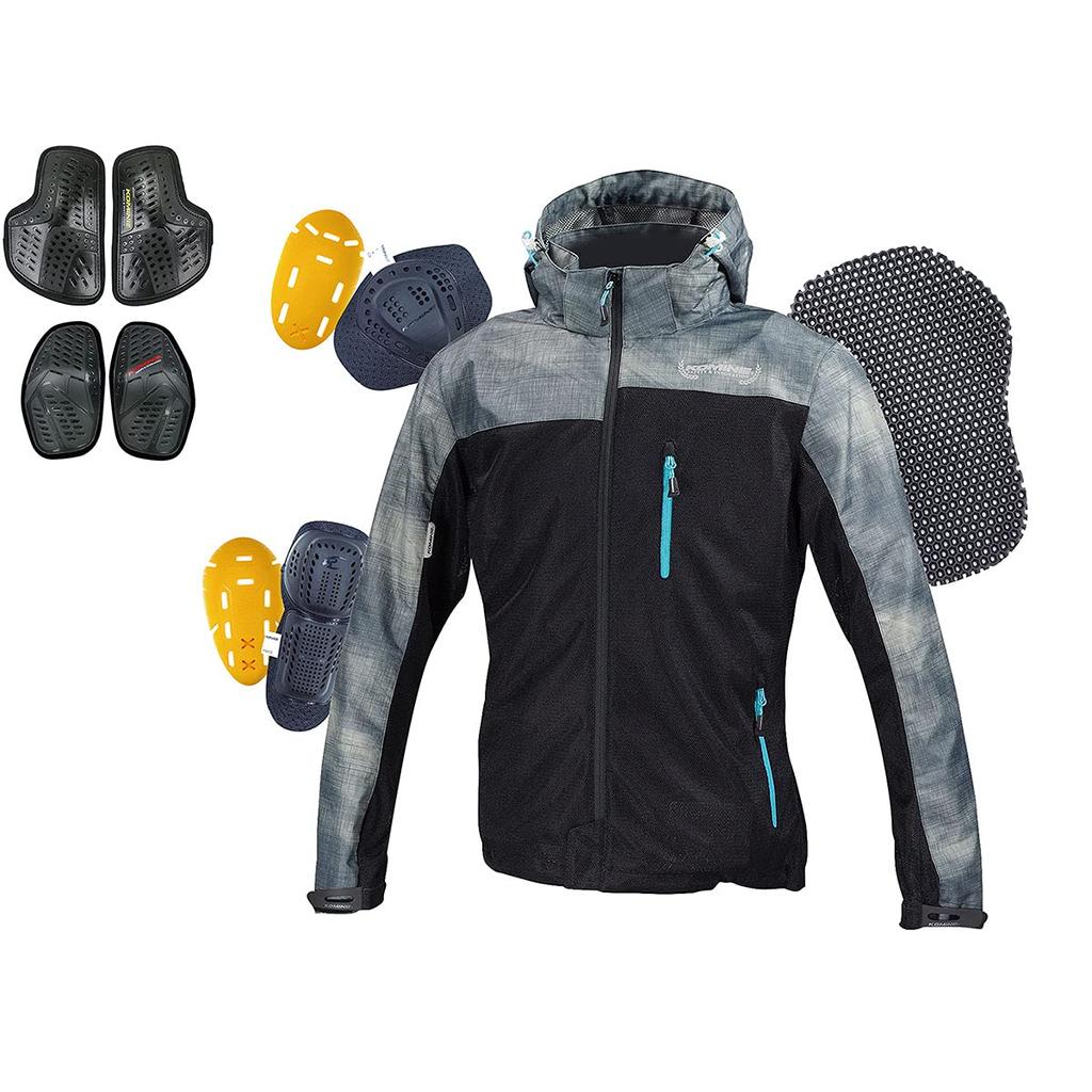 Motorcycle Jacket WL [KOMINE] 07-114 Women's Smoke/Black