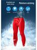 Men's Blue Quick-Dry Compression Tights for Running and Volleyball Training.