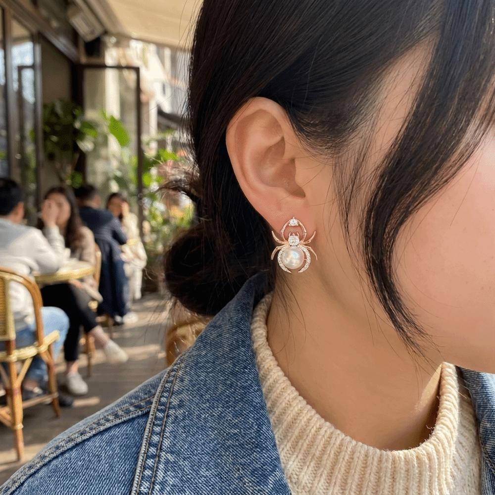 Gold Color Simulated Pearl Earrings Imitation Pearl Vintage Retro Jewelry For Women