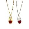 Elegante Rote Zirkon Herz Halskette für Damen - Perfektes Valentinstags- oder Geburtstagsgeschenk