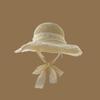 Straw Hat with Lace and Strap UV Sun Beach Resort Hat [Lamerry] Women's - Protection, Protection, Farming, Gardening, Hat,