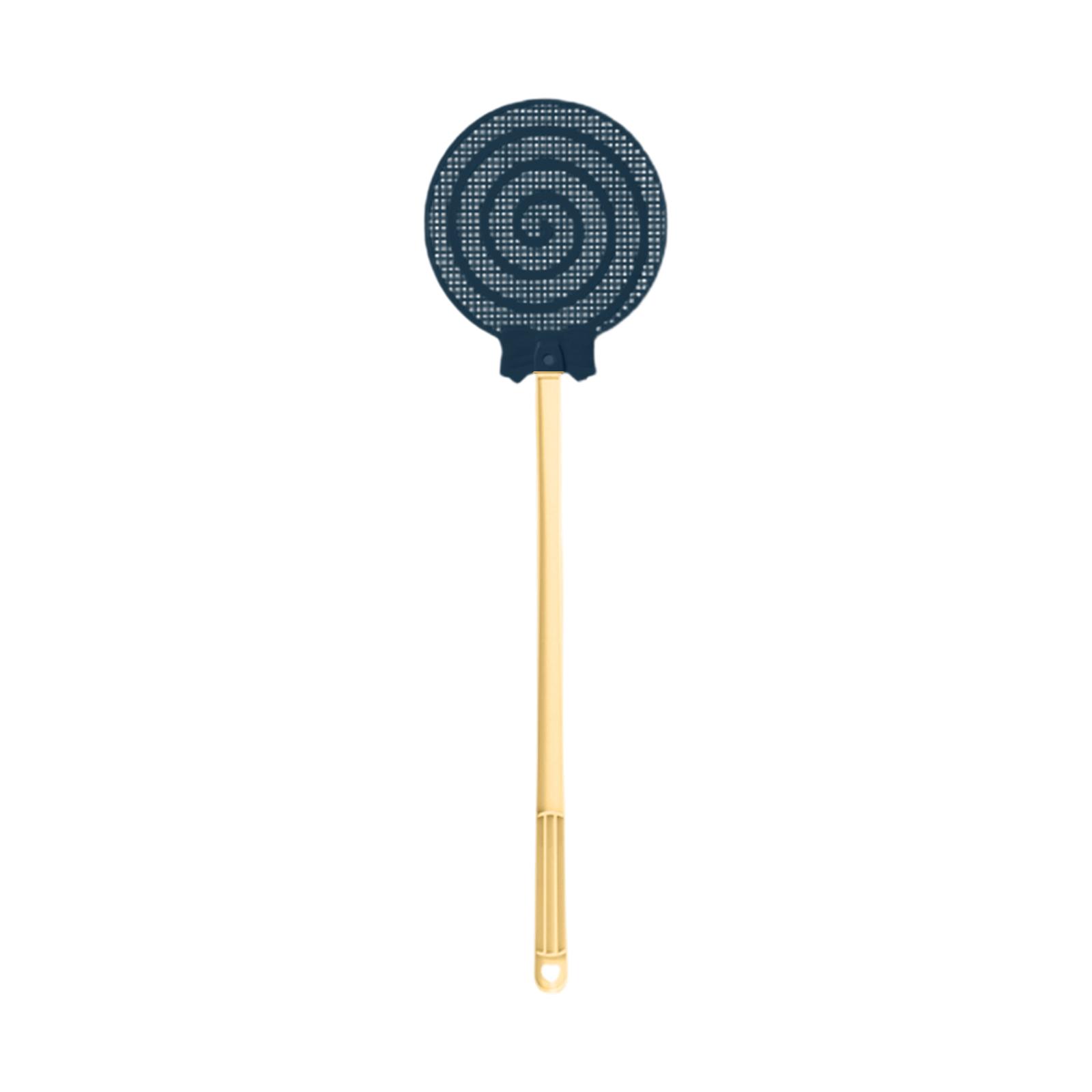 Plastic Fly Swatter Extended Handle Thickened Non-Slip Grip Manual Mosquito Fly Killer Household Insect Control Tool One Size синий