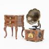 High Quality Miniature Turntable Dollhouses Piece Adds Vintage Charm to Any Room Setting Pretend Play