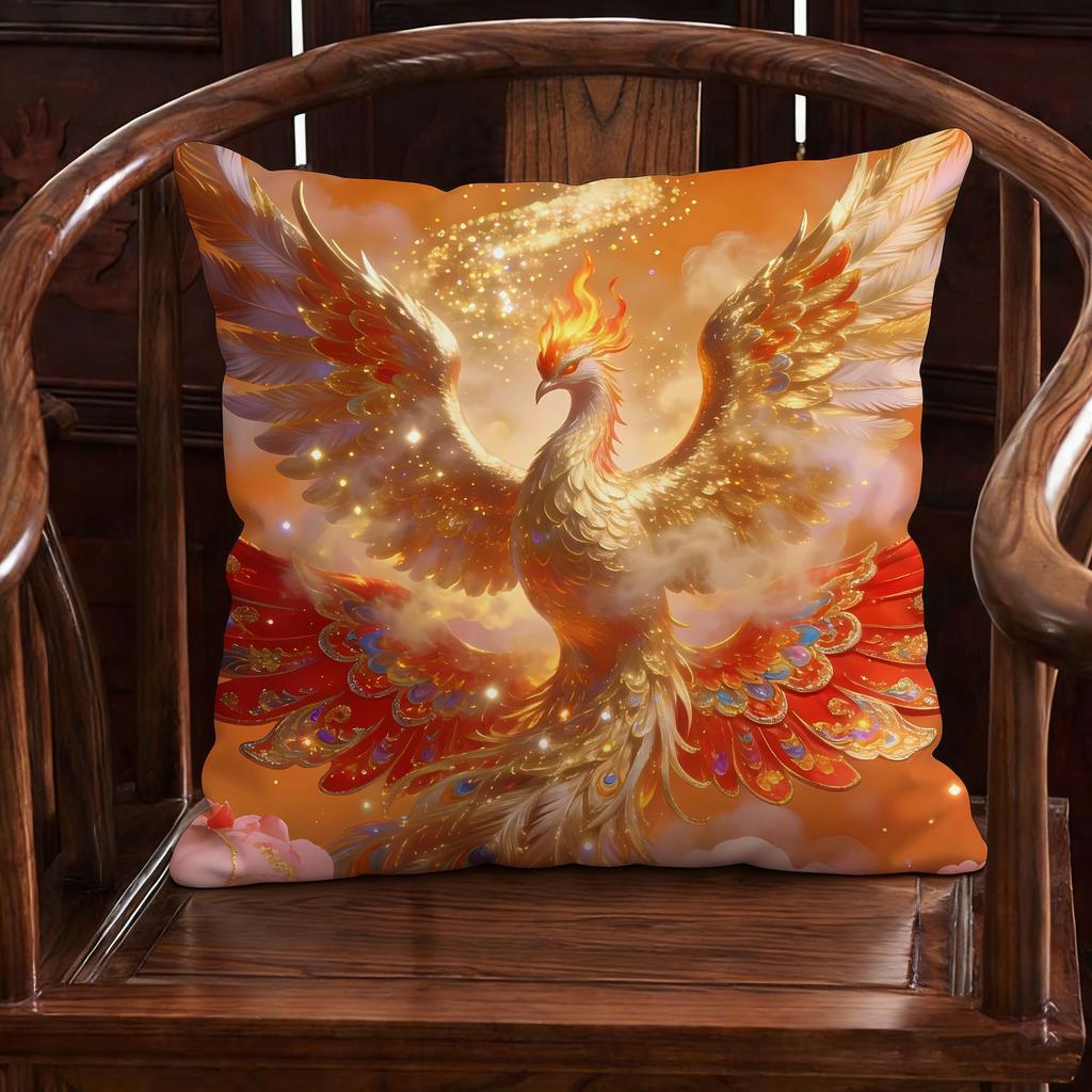 New Chinese Style Phoenix Pillow Living Room Sofa Decorative Piece Good Luck Bedroom Carriage Moving Gift Long Rectangle Plus...