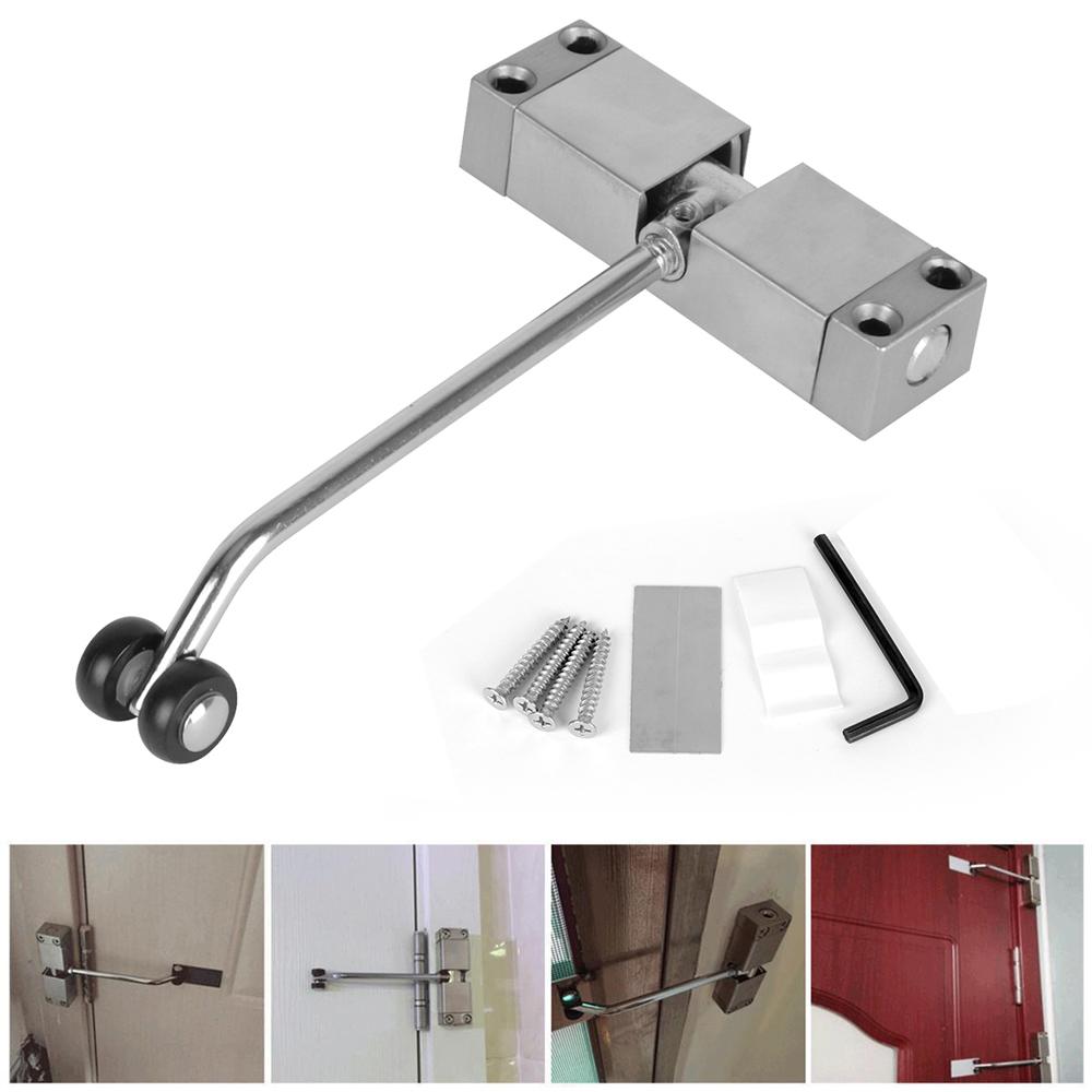 Security Lock Furniture Door Hardware Adjustable Automatic Spring Door Closer Door Closing Device Furniture Accessories Stainless Steel Durable