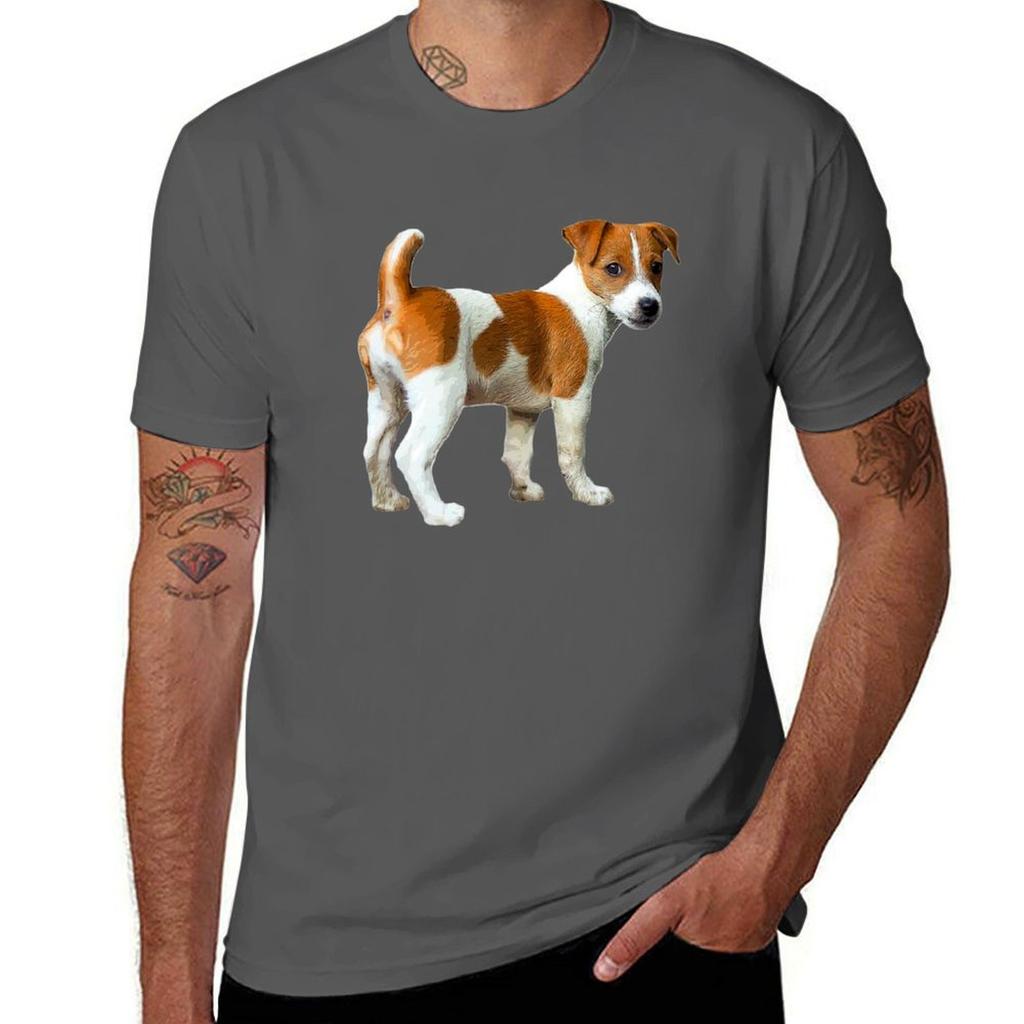 Jack Russell Terrier Cute Puppy Dog Tshirt Functional Casual Short Sleeve Tee