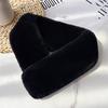 Women's Genuine Rex Rabbit Fur Breathable Fashion Scarf Winter Neck Warmer with Magnetic Closure