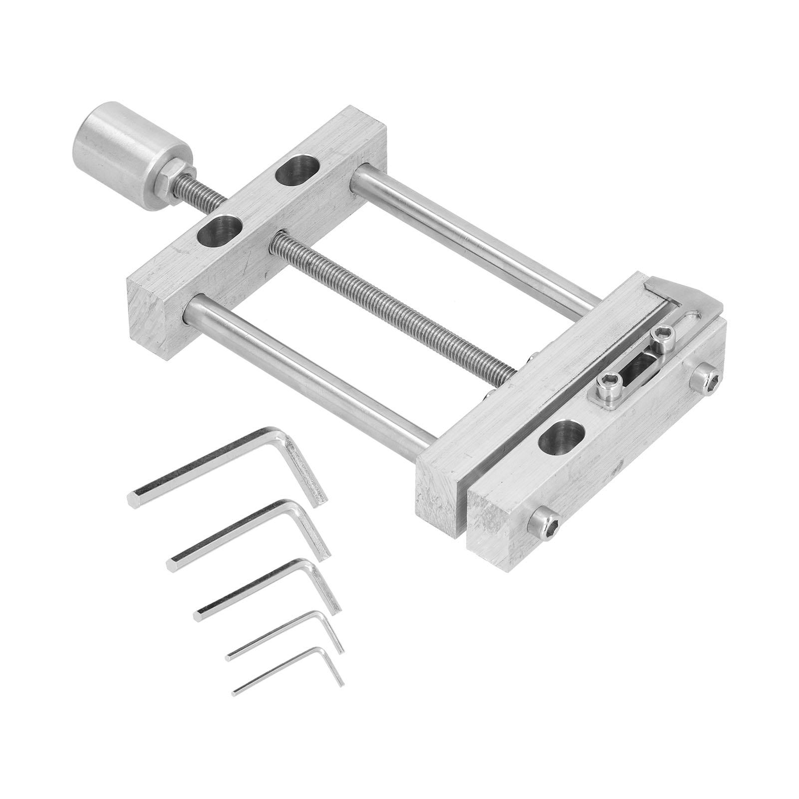 

Table Drill Press Vice Mini Flat Clamp Flat Vise Mini Clamp Metal Table Drill Press Vice Tool with Hex Wrench for Woodworking серебряный