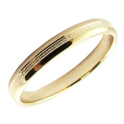 Gold Plated Wedding Band 'Love Link' - 3 Mm