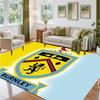 Burnley Football Design Crystal Velvet Rug Soft Decorative Mat for Bedroom Entrance