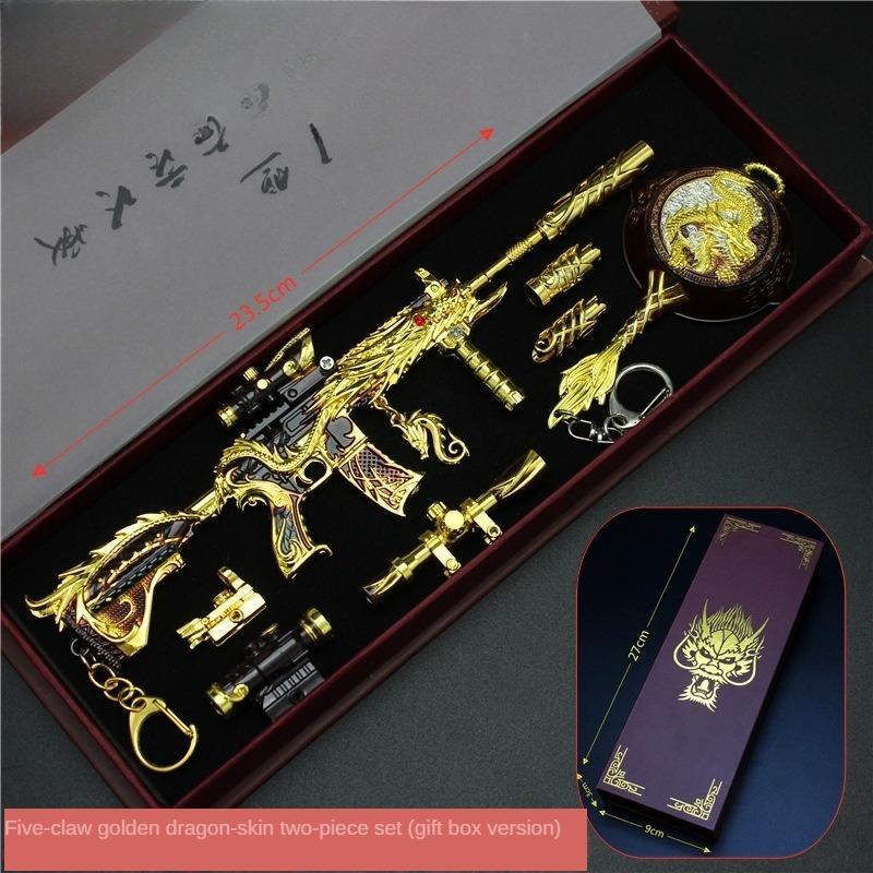 

Оружие мира M416 с пятью когтями, версия кожи золотого дракона, звезда веры, лобстер, повелитель, ослепительная фиолетовая мелодия, модель пистолета, модель игрового пистолета