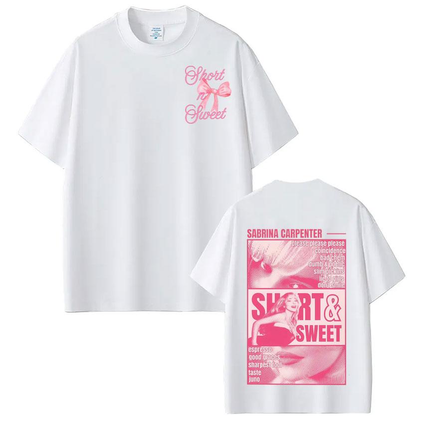 

Singer Sabrina Carpenter Tour Printed Tshirt Men Women Fashion Clothing Tshirt Shortsleeved Cotton Loose Casual Tshirts S
