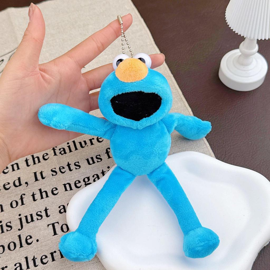 Korean Celebrity Sesame Street Frog Plush Doll Keychain and Backpack Pendant