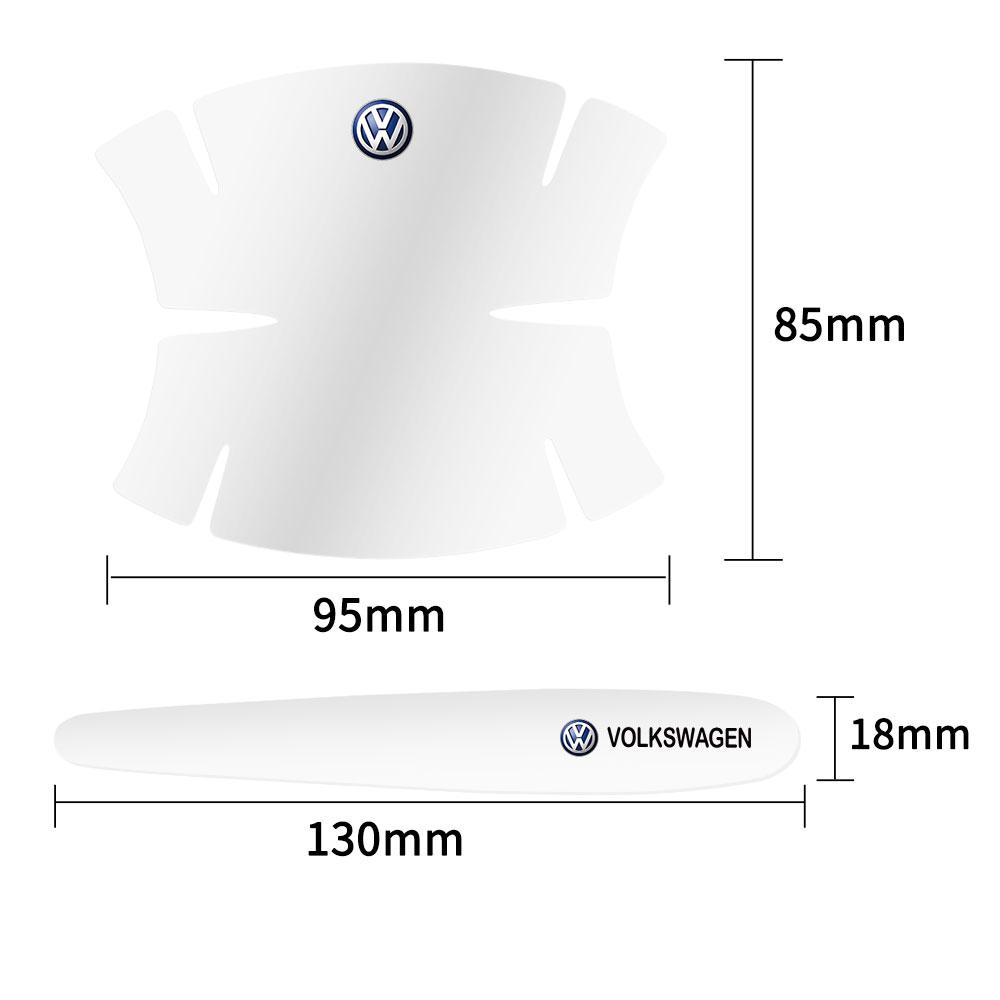 2026 Heiß Für VW VOLKSWAGEN 4/8 Stück Transparenter Auto-Türgriff Kratzschutz Schutzfolie Aufkleber für Volkswagen VW Caddy Touar