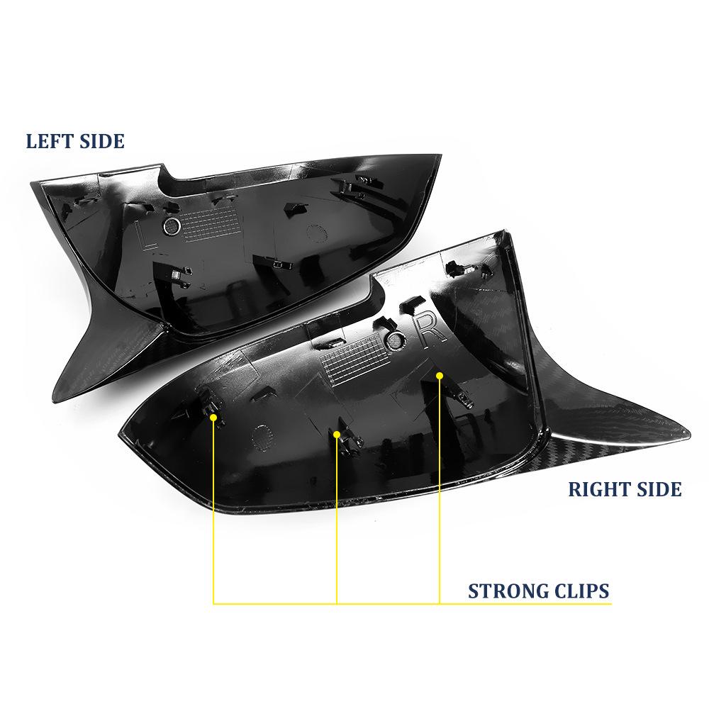 BMW Series X1/F20/F22/F30/F32 Carbon Fiber Pattern ABS Horn Style Rearview Mirror Shell