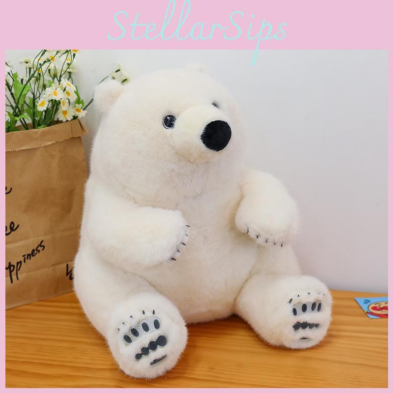 Plush Bear Polar Toy Children Birthday Festival Aquarium Gift Doll Cotton Pp