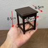 Mini Chinese Style Wooden Table Chair Stove Model Scene Decoration Ornament Taishi Chair for 1/12 1/8 Scale BJD Action Figures