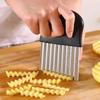 Affettatrice per patatine fritte in acciaio inossidabile per pasta verdura frutta piega ondulata coltello da cucina taglierina Chopper strumenti per patatine fritte Gadget