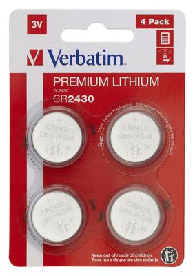 Verbatim Lithium Battery Cr2430 3V 4, 49534