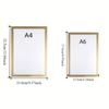 1-1pc Magnetic Wall Frame A1/A6 Self Adhesive No Punch Display Frame Wall Poster Frame Art Wall Sticker Frame Home Office Decor