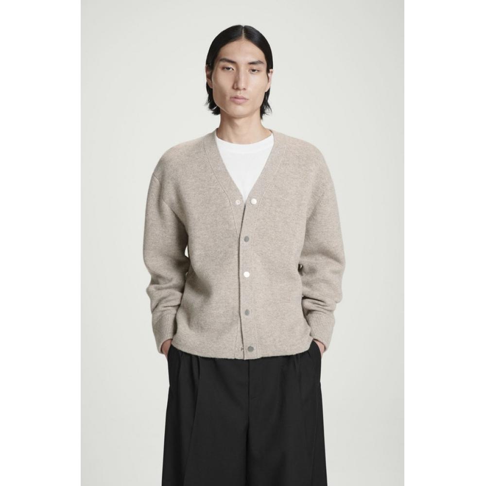 

Cos Japan Double Face Wool V Neck Cardigan dark beige/XS