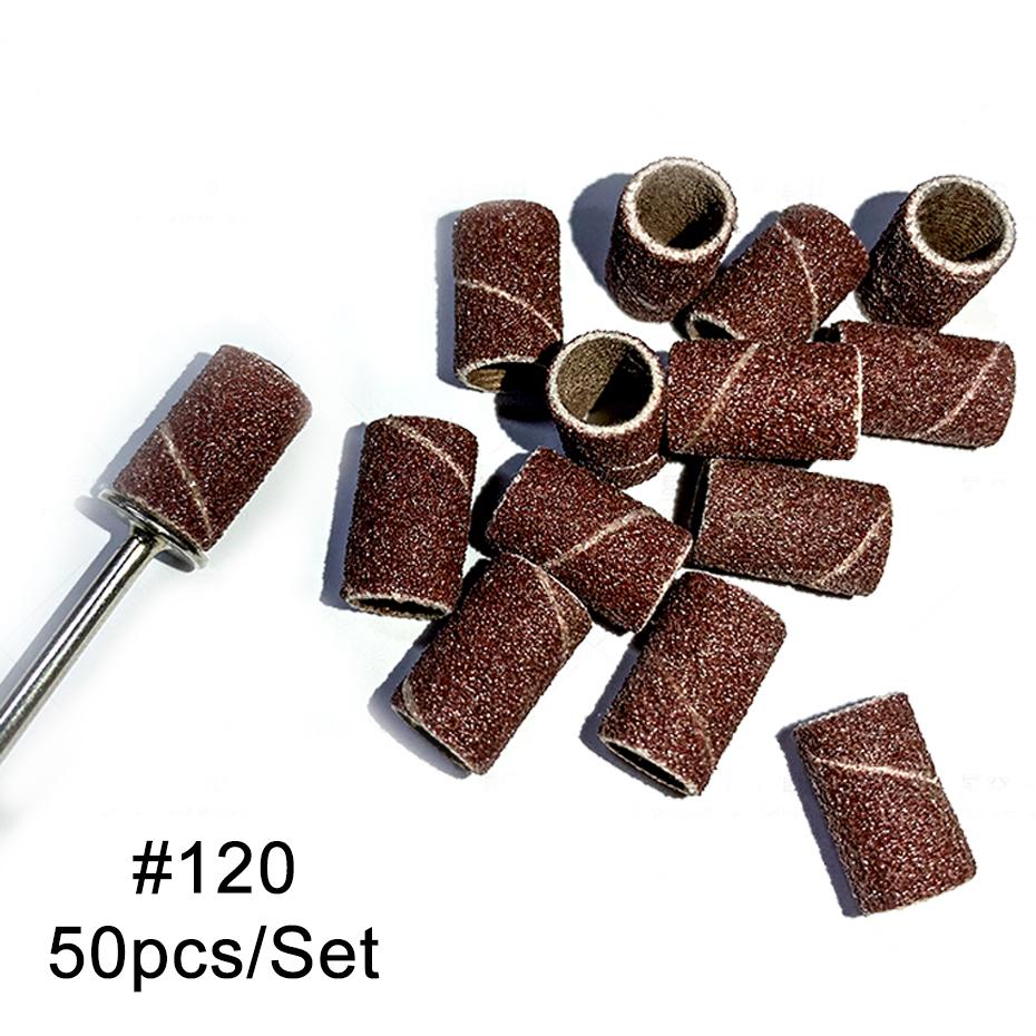50/100 de bucăți de găurit pentru unghii benzi de șlefuit șlefuitor de pile electrice pentru unghii Dispozitiv pentru îndepărtarea ojei cu gel freză #80#120#180 Rata de nisip SAND261