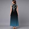 Ladies Oversized Sleeveless Round Neck Dress Vibrant Large Bouquet Floral Loose Midi Gown