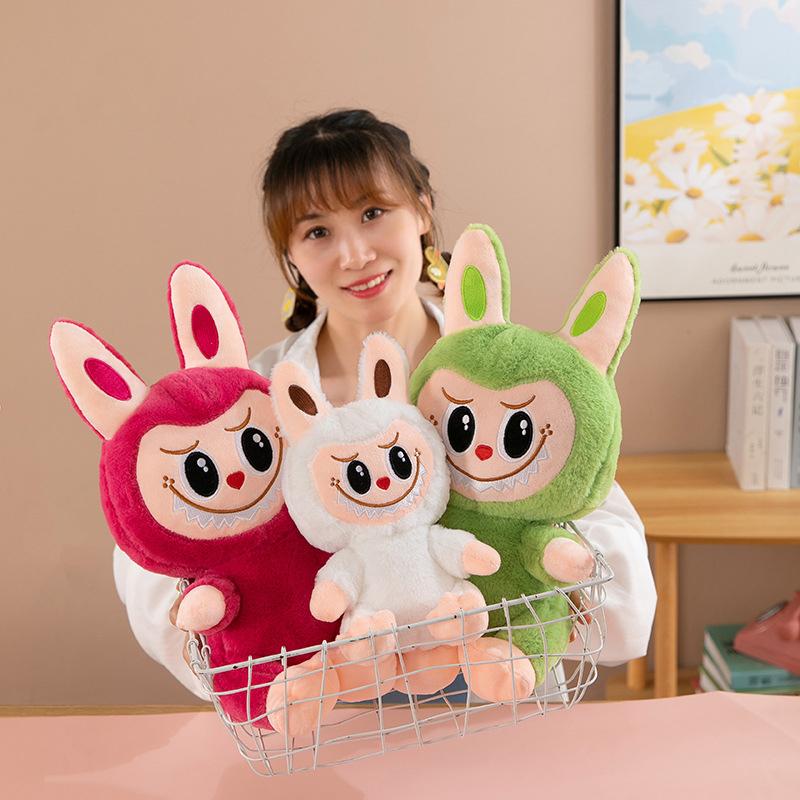 25Cm The Monster Labubu Plush Toy Labubu Doll Set Labubu Monster Stuffed Animal Soft Toy Mascot Gift Pillow Soft Plush Toys