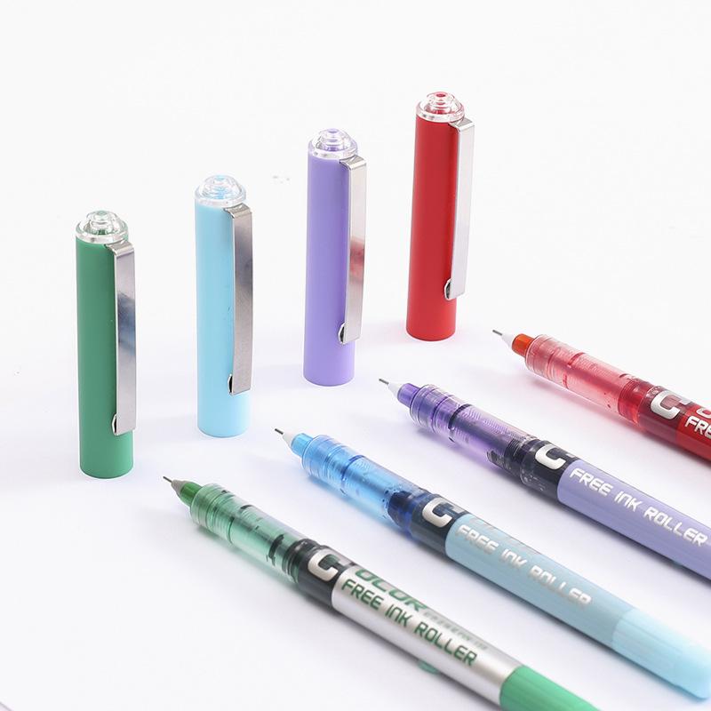 PenLab 1pcs Free Ink Color Gel Pen Set Super Liquid 0.38mm Extra Fine Roller Ball Pens for Daily Writing Office School