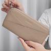 BATLUTI Women's Genuine Leather Long Wallet with Large Capacity, Coin Purse, Card Slots, Anti-Skimming, Multi-functional L-Zip, Casual Design, Made