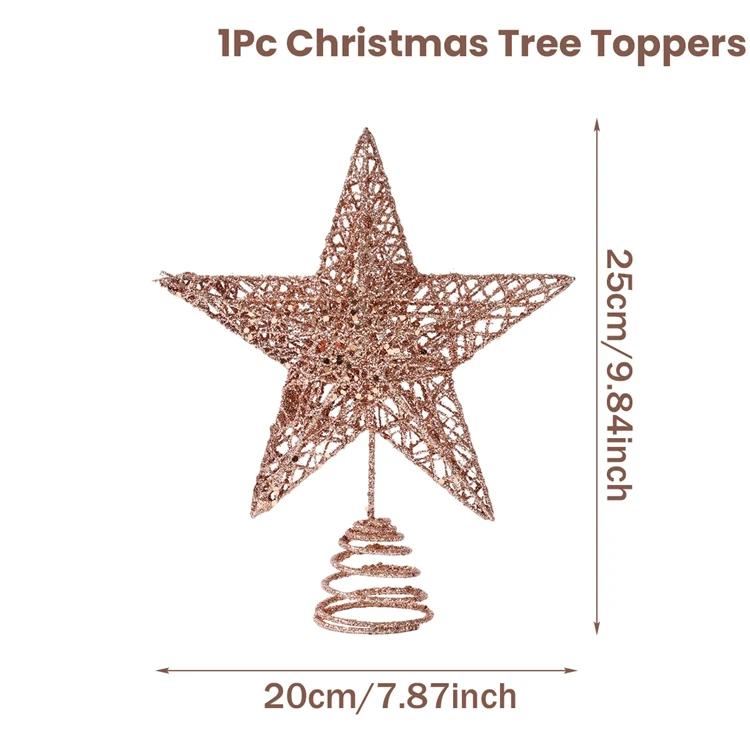 Christmas Tree Top Star Merry Christmas Decoration for Home 2026 Xmas Tree Star Ornaments Navidad Happy New Year Gift 2026