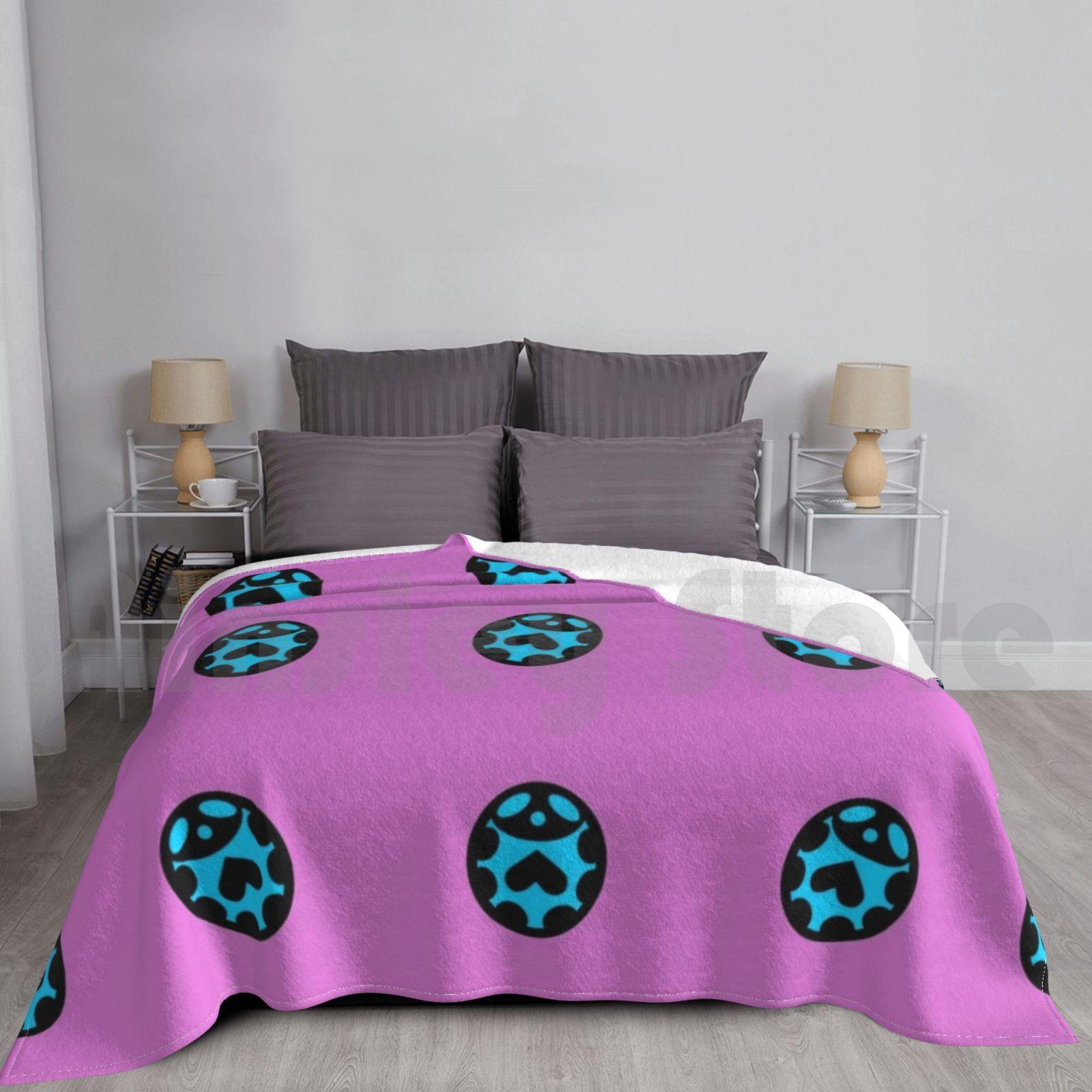 Giorno Giovanna Pattern Blanket For Sofa Bed Travel Giorno Giovanna Pattern Giorno Jjba Araki Golden Wind Size: 75*100cm, Weight: 230 GSM