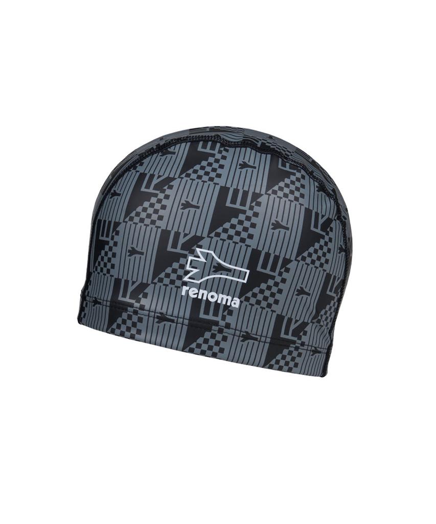 Lenomasuyeongbog Accessories Adult Diagonal Check Pu Swim Cap Black Ro-Rc2E013-Bk