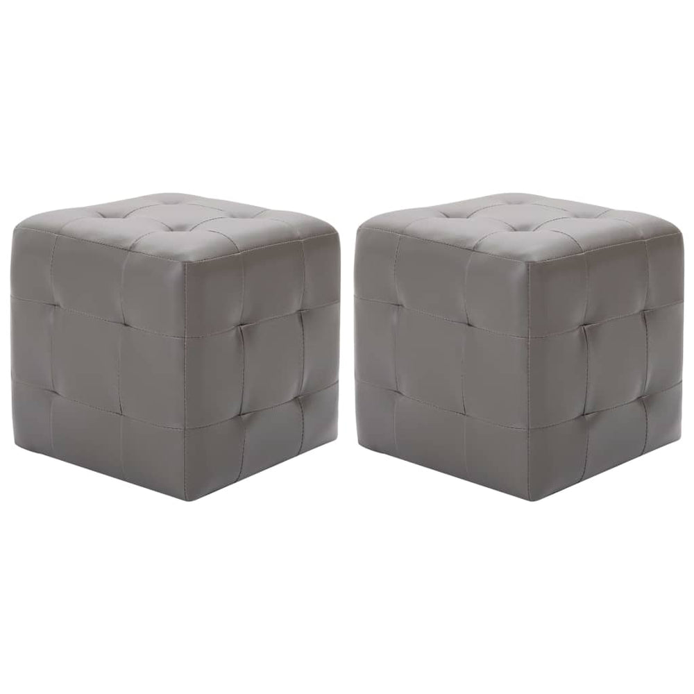 2 pcs Tables de chevet  30x30x30 cm Similicuir