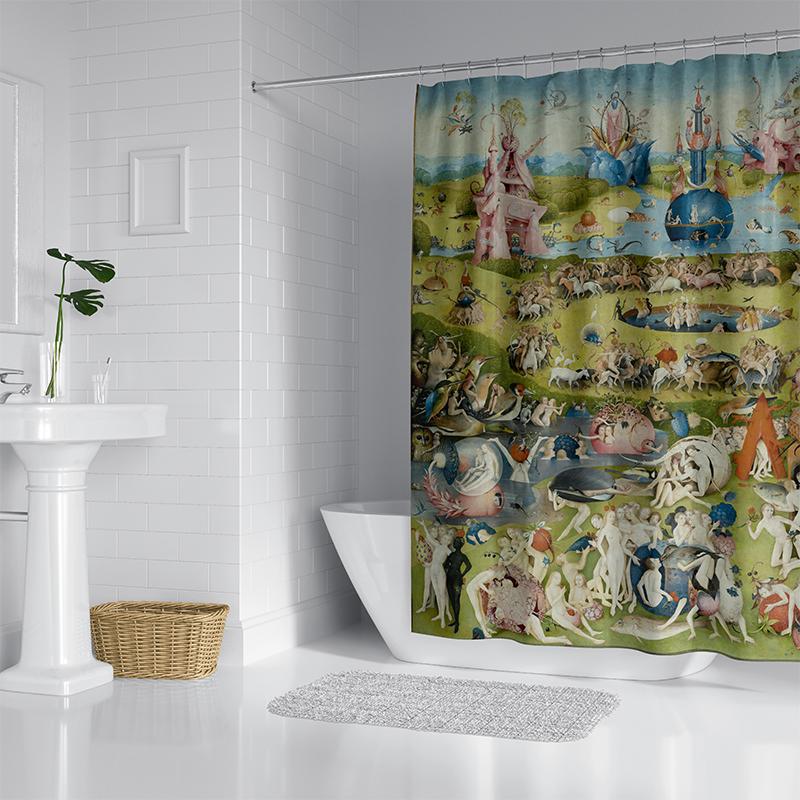 

Aertemisi The Garden Of Earthly Delights Shower Curtain Set With Grommets And Hooks For Bathroom Decor W60H190(CM)-1 Pcs