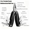 Outdoor portable multi-functional knife pliers, stainless steel multi-functional tool pliers, camping pocket mini EDC hand tools
