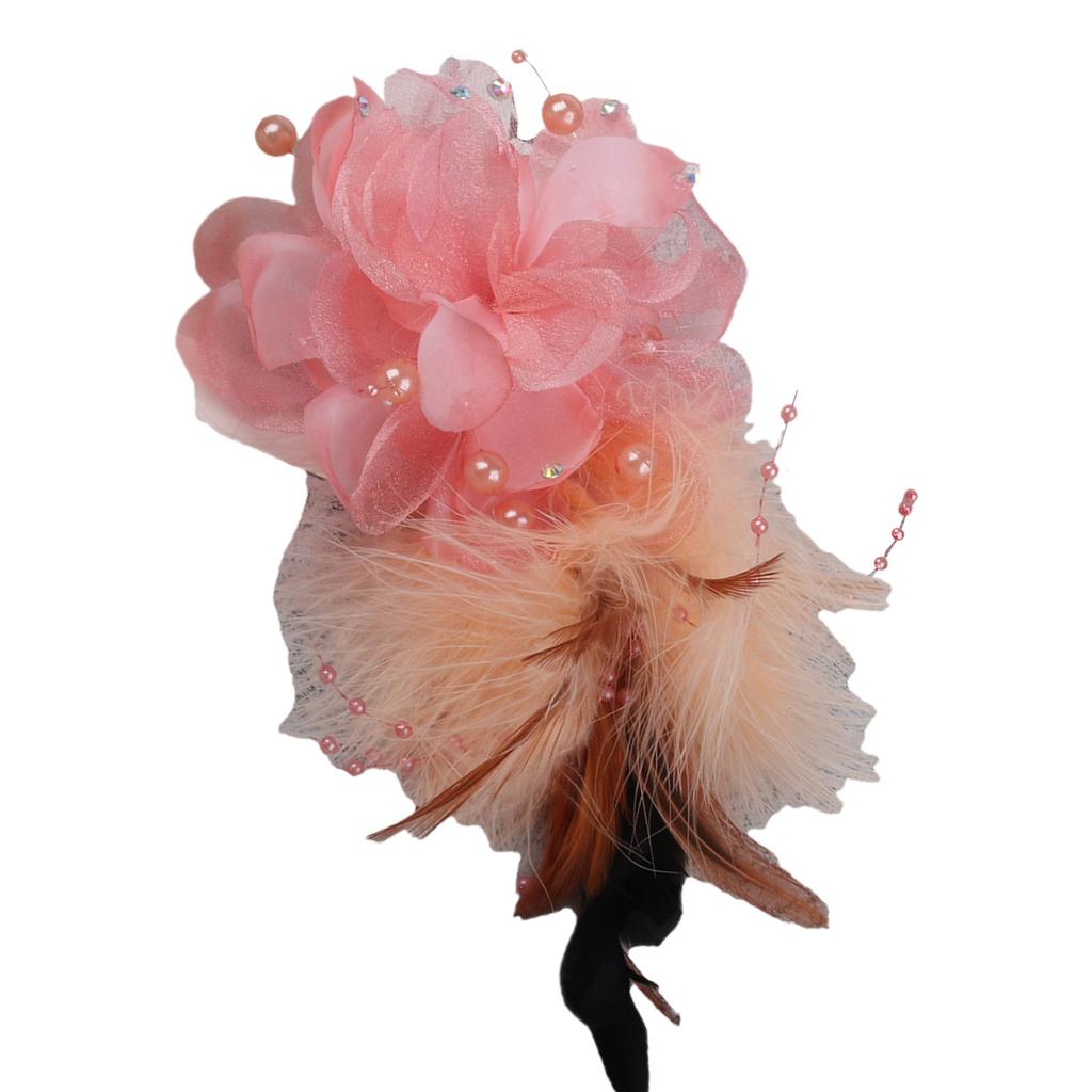 Waterproof Feather Corsage Pin Synthetic Fabric Texture Quick Attach Clip Perfect for Outdoor Weddings Business Occasion