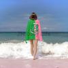 AKA Sorority Gifts for Women Girls 1908 Pink Green Inspired Positive Beach Towel Absorbent Bath Towel for Travel Swimming Sports